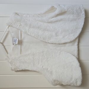 SWEET Heart Rose Christmas White soft fake fur vest kids children